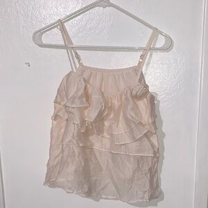 Women’s Cream Ruffle Cami Top